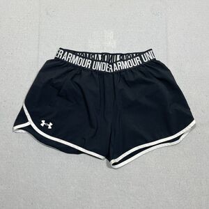 Under Armour Running Shorts‎ XS Black White Athletic Underwear Logo Waistband